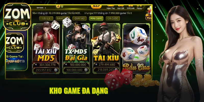 Kho game đáp ứng sở thích của hội viên